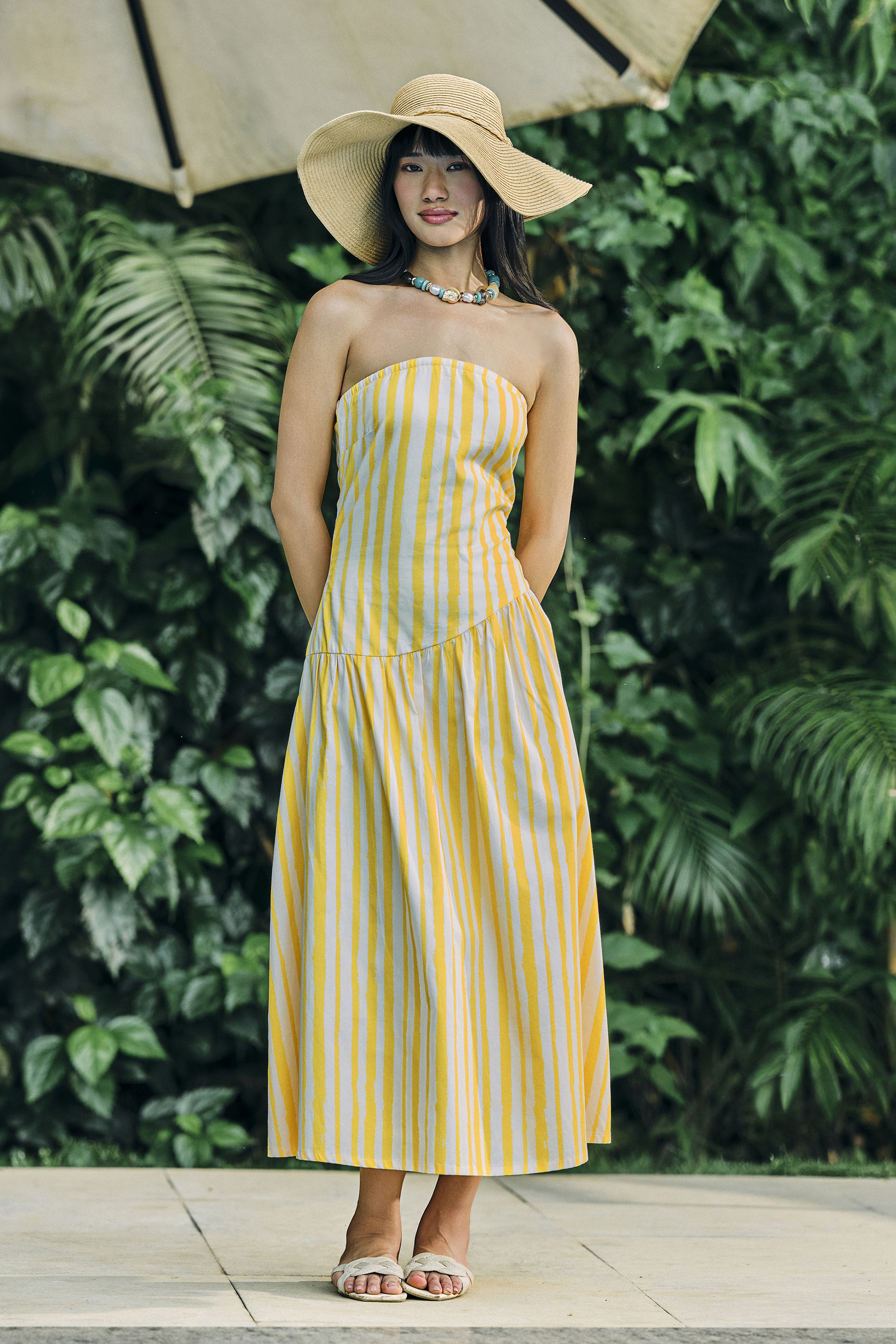 Karyne Striped Cotton Dress